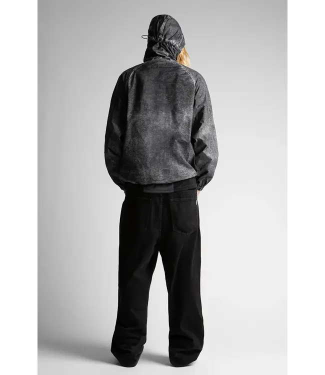 WASTED PARIS Script Trompe L'Oeil Windbreaker - Faded Black