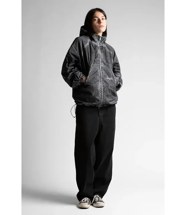WASTED PARIS Script Trompe L'Oeil Windbreaker - Faded Black