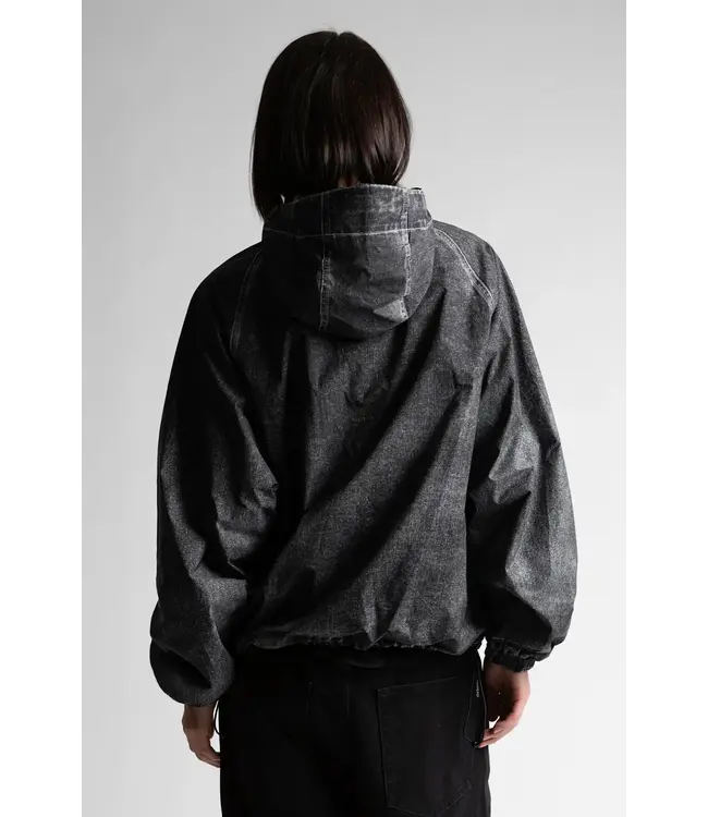 WASTED PARIS Script Trompe L'Oeil Windbreaker - Faded Black
