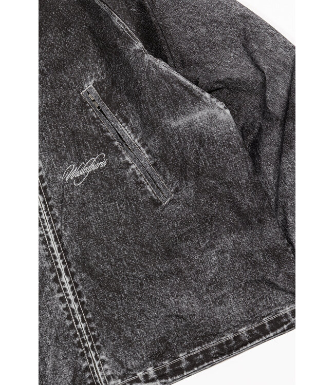WASTED PARIS Script Trompe L'Oeil Windbreaker - Faded Black