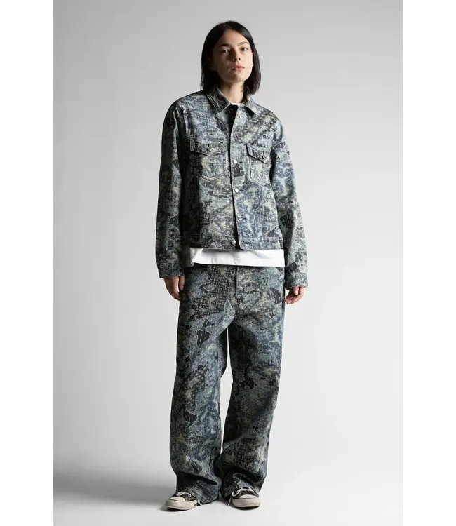 WASTED PARIS Trompe L'Oeil Boro Grant Pant - Blue