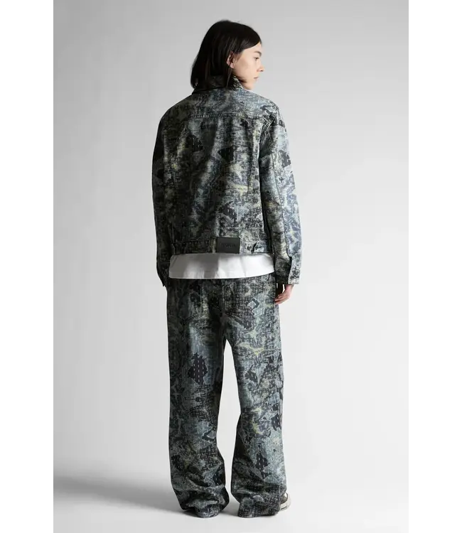 WASTED PARIS Trompe L'Oeil Boro Grant Pant - Blue