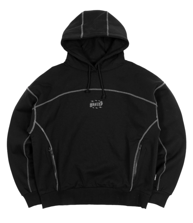 WASTED PARIS Vesper Boxy Hoodie - Black