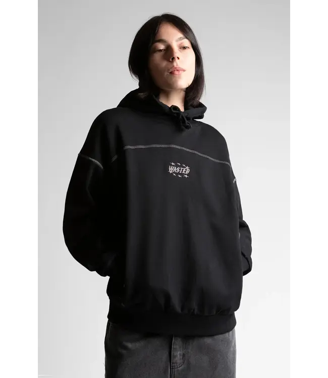 WASTED PARIS Vesper Boxy Hoodie - Black