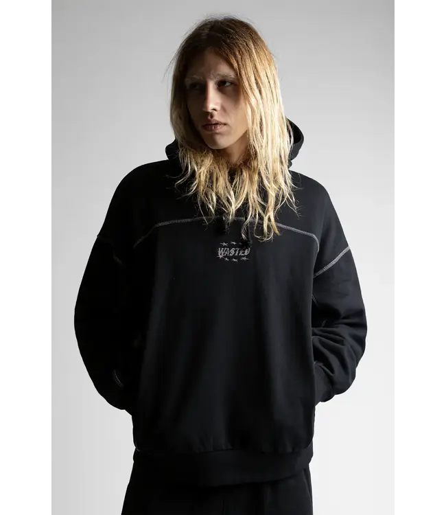 WASTED PARIS Vesper Boxy Hoodie - Black