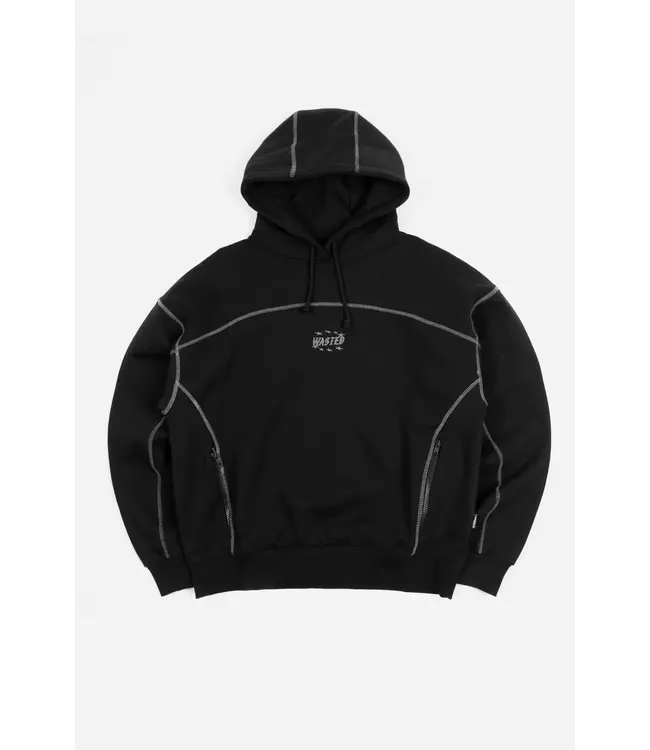 WASTED PARIS Vesper Boxy Hoodie - Black