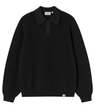 CARHARTT WIP L/S Miles Polo - Black CARHARTT WIP L/S Miles Polo - Black