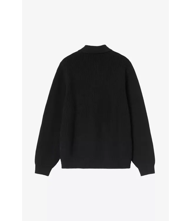 CARHARTT WIP L/S Miles Polo - Black