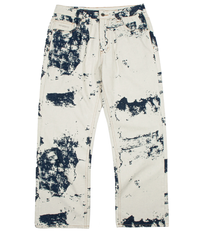 WASTED PARIS Bleached Manc Pant - Acid Washed Blue