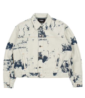 WASTED PARIS Bleached Trucker Jacket - Acid Washed Blue