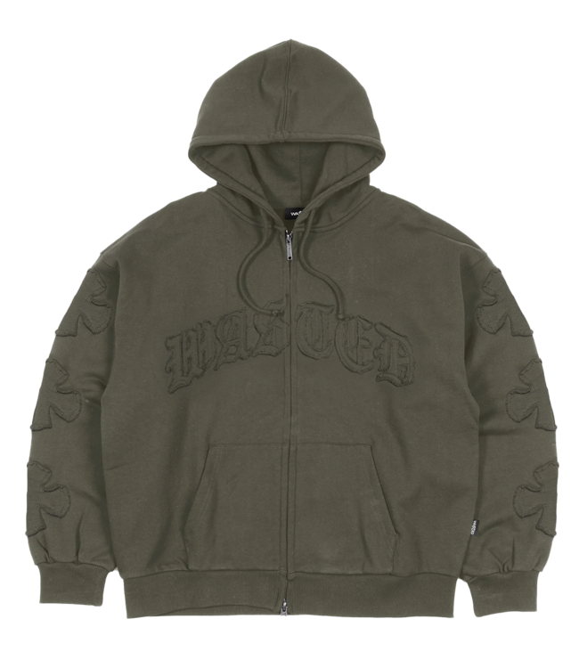 WASTED PARIS Ordo Zip Hoodie - Army Green
