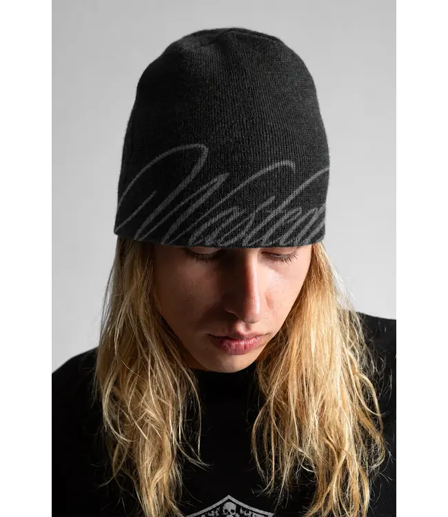WASTED PARIS Script Brow Beanie - Old Black