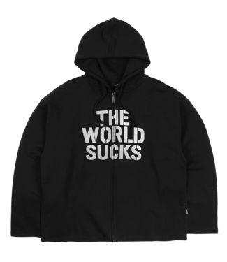 WASTED PARIS World Sucks Straight Zip Hoodie - Black