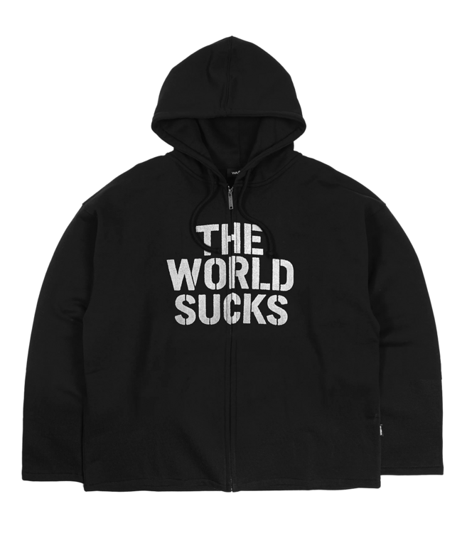 WASTED PARIS World Sucks Straight Zip Hoodie - Black