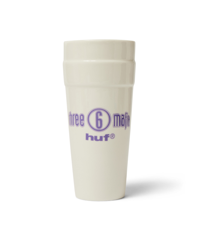 HUF Three 6 Mafia Ceramic Double Cup - White