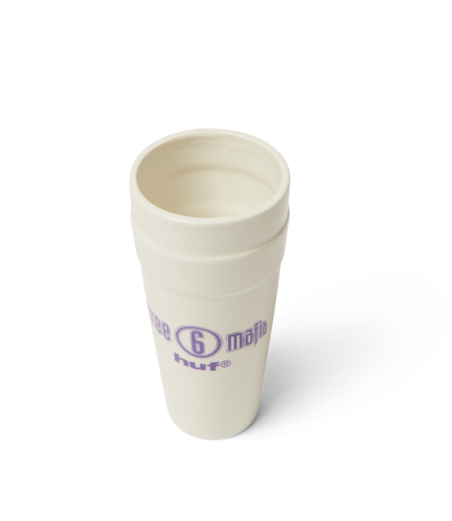 HUF Three 6 Mafia Ceramic Double Cup - White