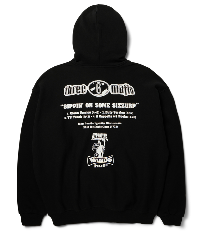 HUF Three 6 Mafia Heavyweight Hoodie - Black
