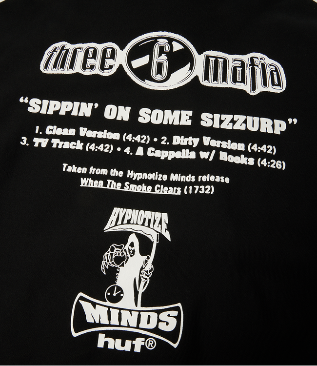 HUF Three 6 Mafia Heavyweight Hoodie - Black