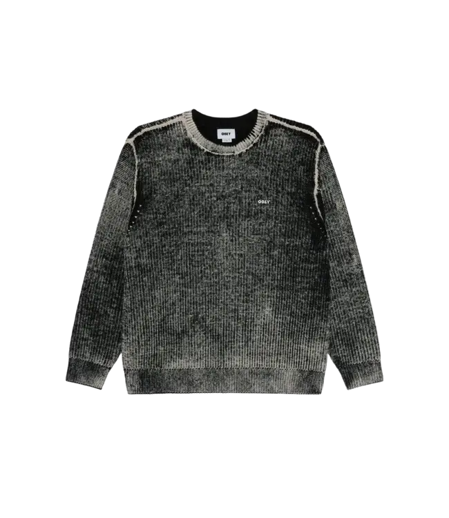 OBEY Obey Spray Effect Sweater - Dark Black M