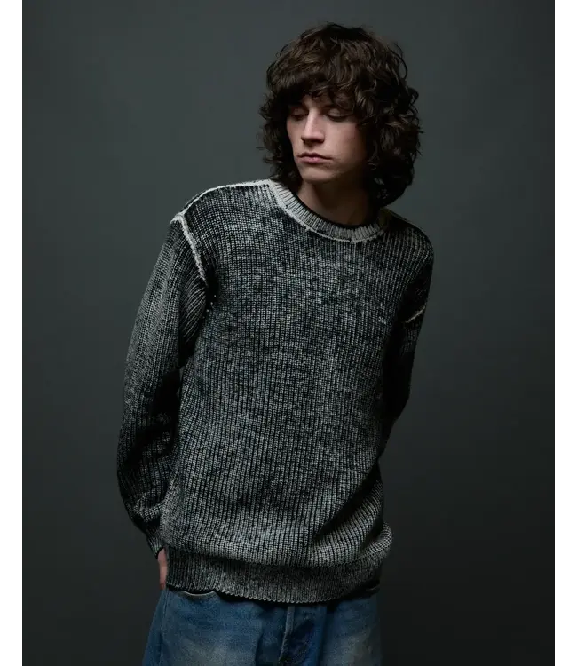OBEY Obey Spray Effect Sweater - Dark Black M
