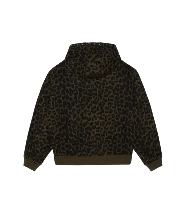 OBEY Obey Studded Zip Up Jacket - Dark Leopar
