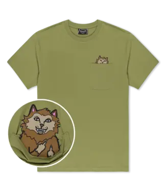 RIPNDIP Full Moon Nerm Pocket Tee - Light Forest