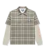 RIPNDIP Pacific Beach Half Zip Double Sleeve Tee - Tan Plaid
