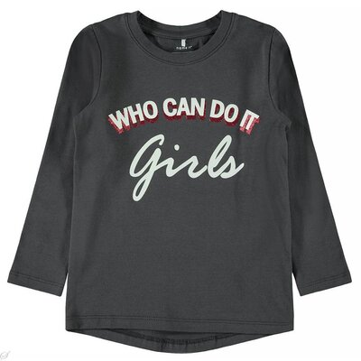 Name It Longsleeve Fanny (asphalt)  - Mini Girls AUGSEPROODBLAUWMG