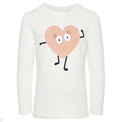 Name It Longsleeve Foldina (snow white)  - Mini Girls AUGSEPZACHTROZEMG