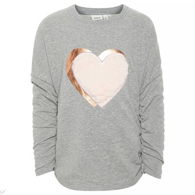 Name It Trui Folgine (grey melange)  - Mini Girls AUGSEPZACHTROZEMG