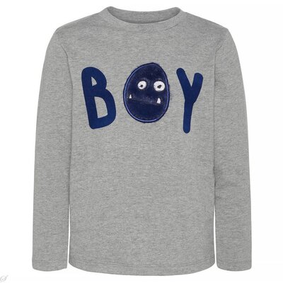 Name It Longsleeve Mollan (grey melange)  - Mini Boys NIAW18ROODBLAUWMB