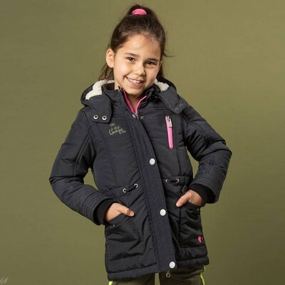 Quapi Winterjas Leonieke (dark grey)  - Girls QAW18JASKG