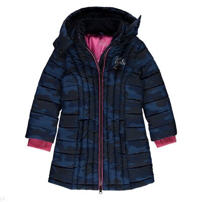 Quapi Winterjas  Liona (dark blue camou)  - Girls QAW18JASKG