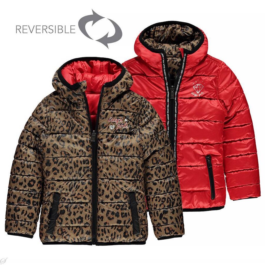 Quapi Winterjas Lotte (leopard diva red)  | Quapi