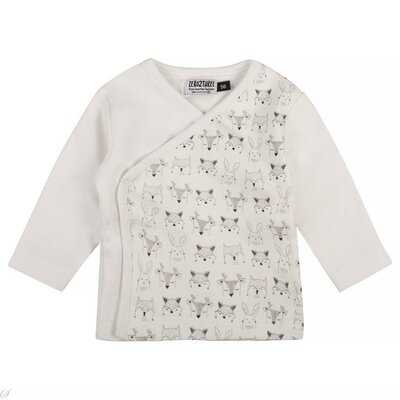 Zero2Three Overslag longsleeve (white alyssum/print) - Unisex AW18Z2TZ