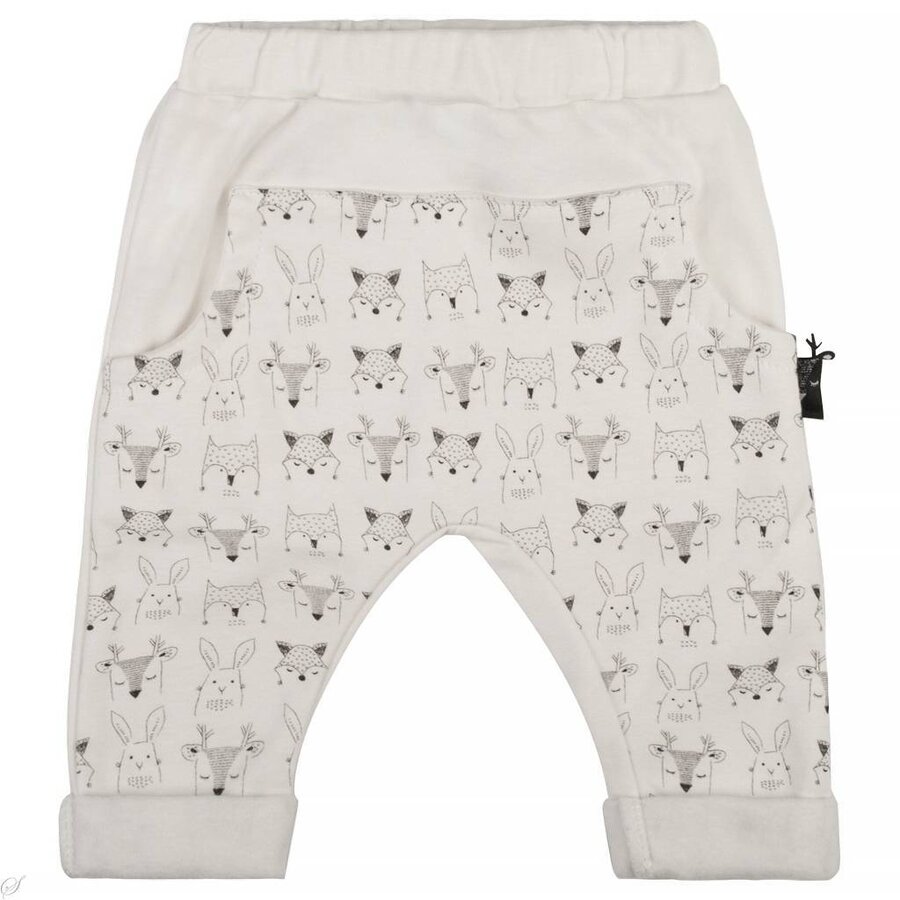 Zero2Three Broekje (white alyssum/print)  | Zero2three