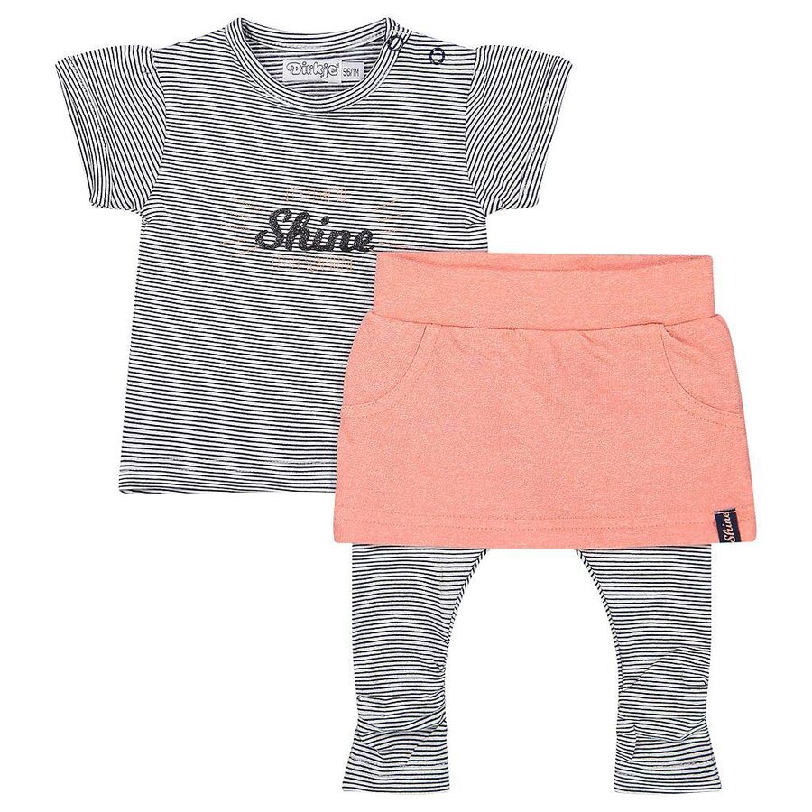 Dirkje Baby setje 2-delig Time to Shine (navy/peach)