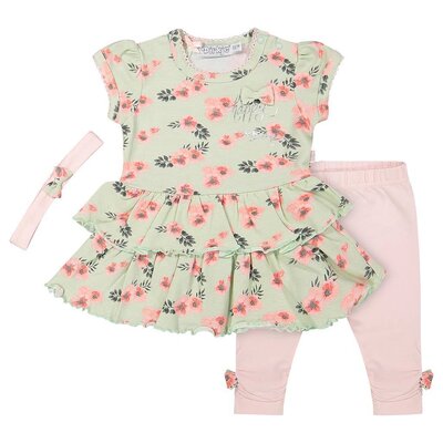 Dirkje Baby setje 3-delig Happy Day (mint/light pink)