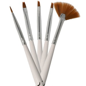 Brush Set Nailart Black-White 5 pcs