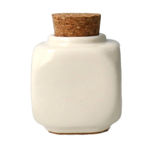 Liquid Jar with Cork White