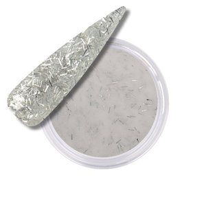 Poudre Acrylique Glitter Confetti Silver