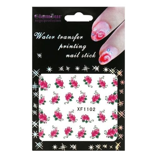 Waterdecal Flower Fuchsia