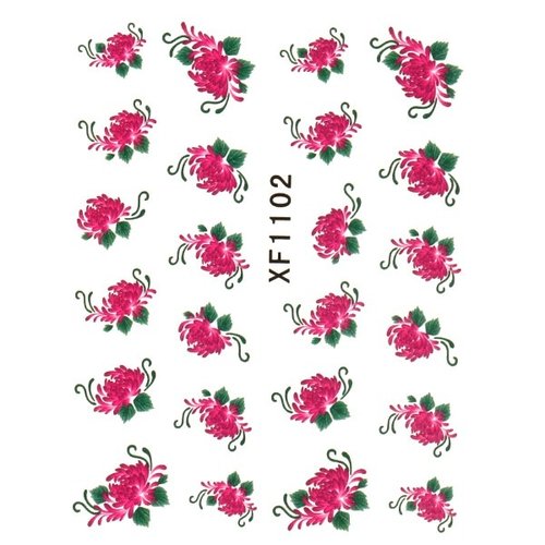 Waterdecal Flower Fuchsia