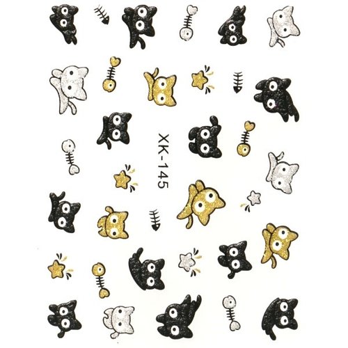 3D Sticker Glitter Kitten