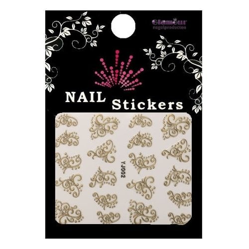 3D Sticker Gold Swirl 2