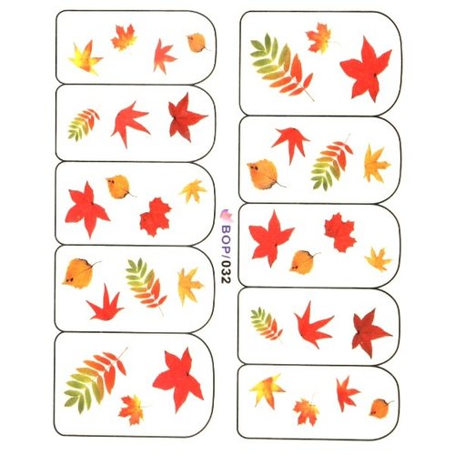 Waterdecal Nail Tattoo Leaf