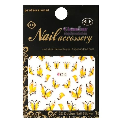 Waterdecal Butterfly Yellow