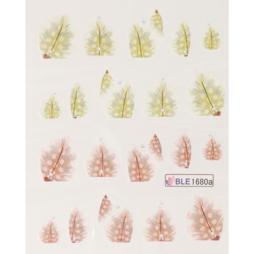 Waterdecal Feather Yellow/Peach