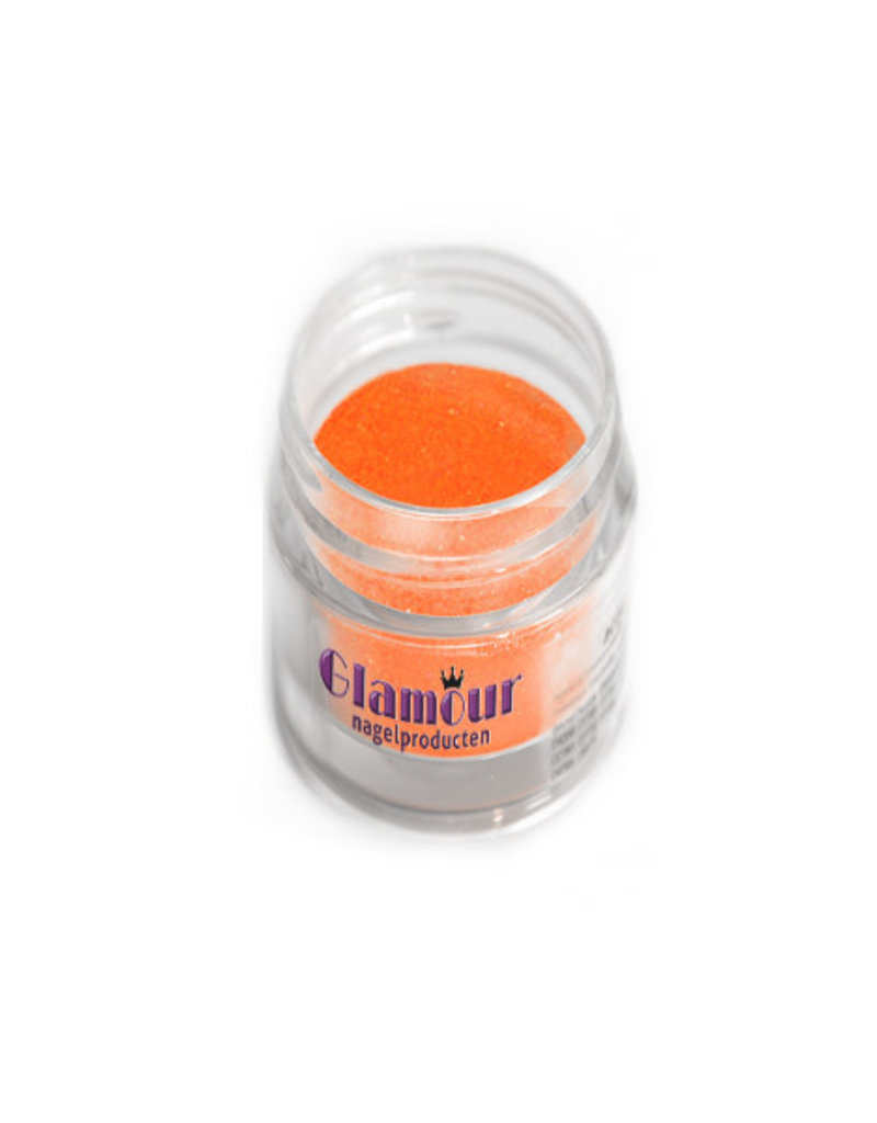 Acrylpoeder Neon Orange Glitter