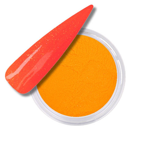 Acrylpoeder Neon Orange Yellow Glitter